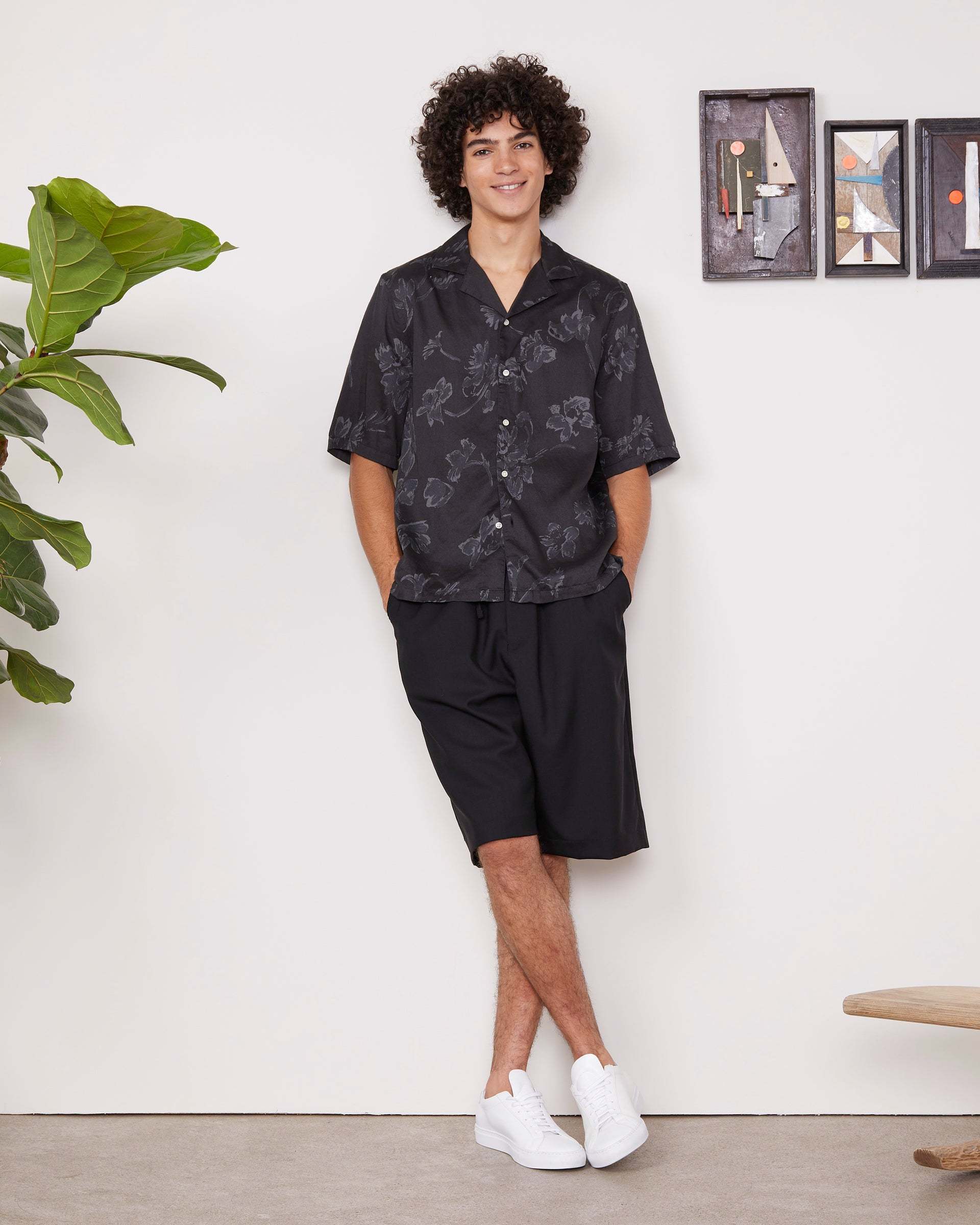 OFFICINE GENERALE EREN FLORAL-PRINT SHIRT
