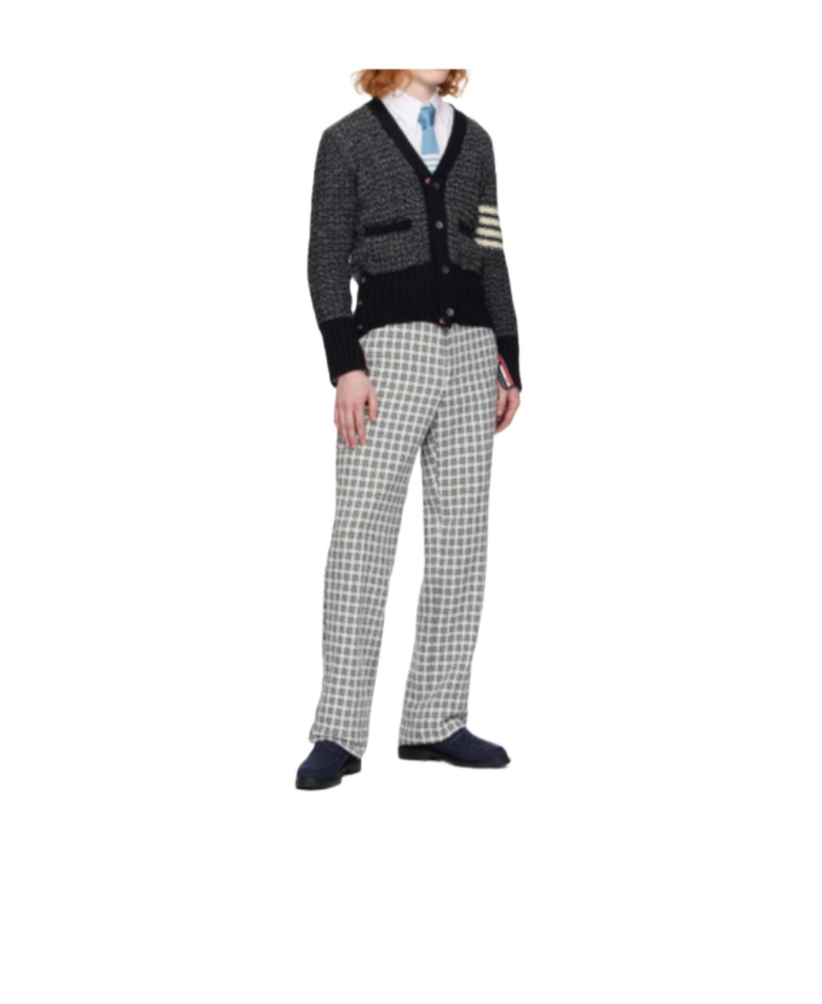 Thom Browne 4-bar Silk Tie In Blue