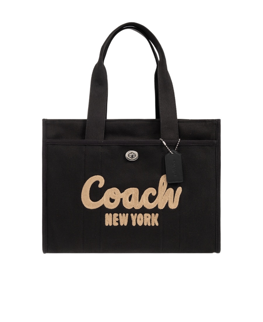 Coach Logo Handbag In Black