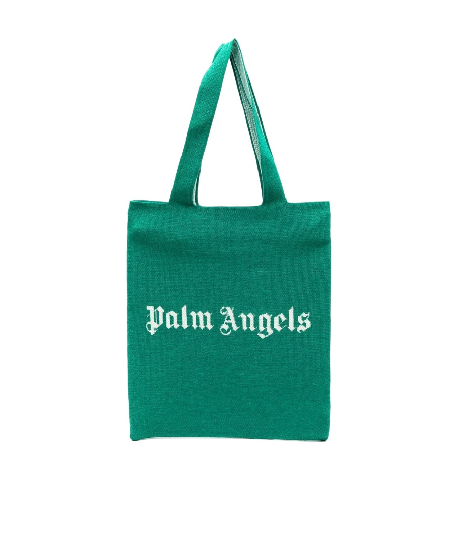 Palm Angels Logo-print Tote Bag In Green