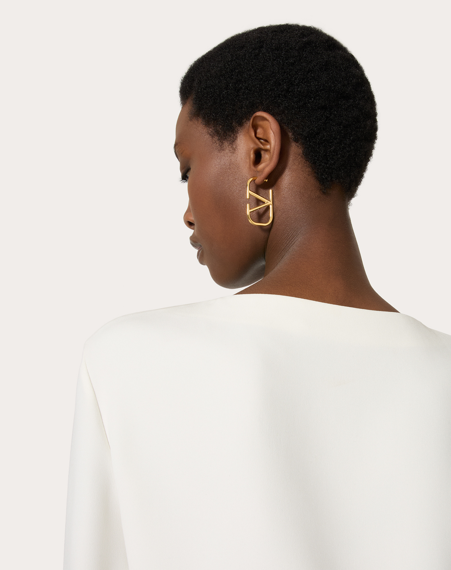 Valentino Vlogo Signature Geometric Earrings In Yellow