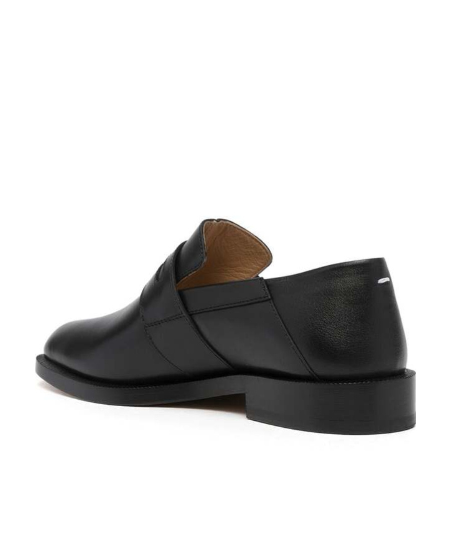 Shop Maison Margiela Collapsible-heel Tabi Loafers In Black