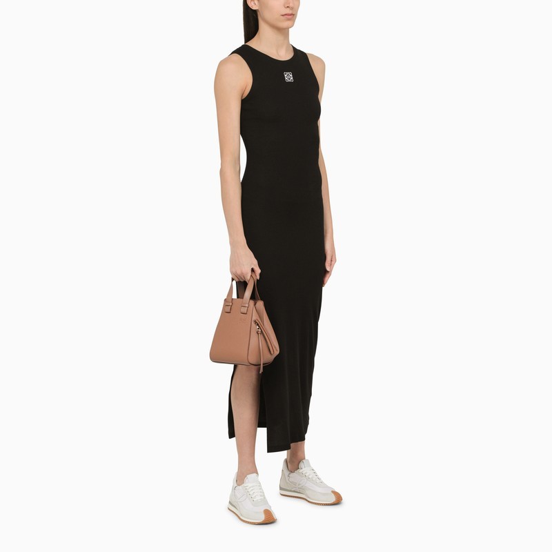 Loewe Compact Hammock Bag In Classic Calfskin In Brown
