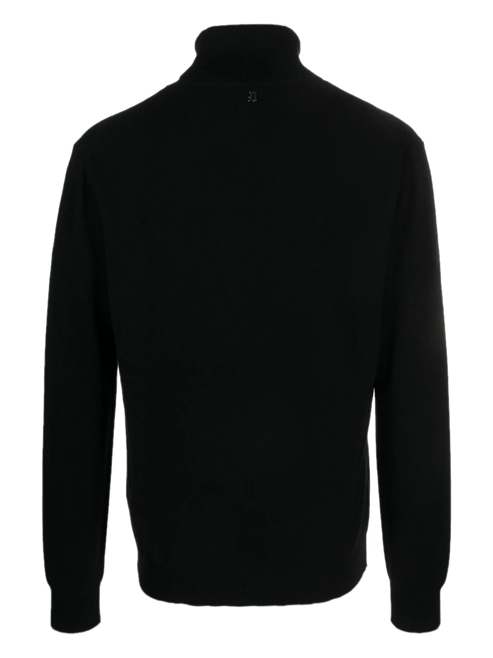Dondup Roll-neck Fine-knit Jumper In Black