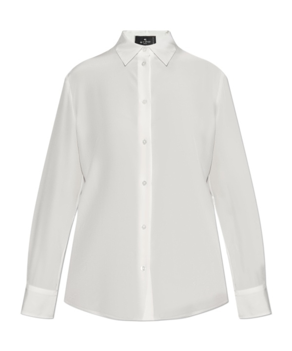 Etro Point Collar Shirt With Long Sleeves In White