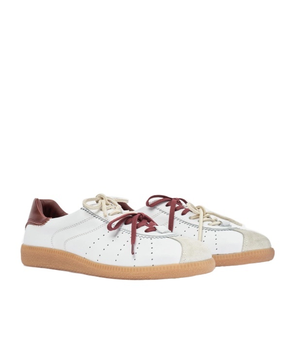 Scarosso Mariate Lace-up Sneakers In White - Calf