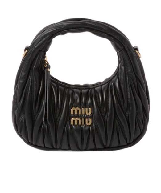 MIU MIU MIU WANDER MATELASS� MINI HOBO BAG 