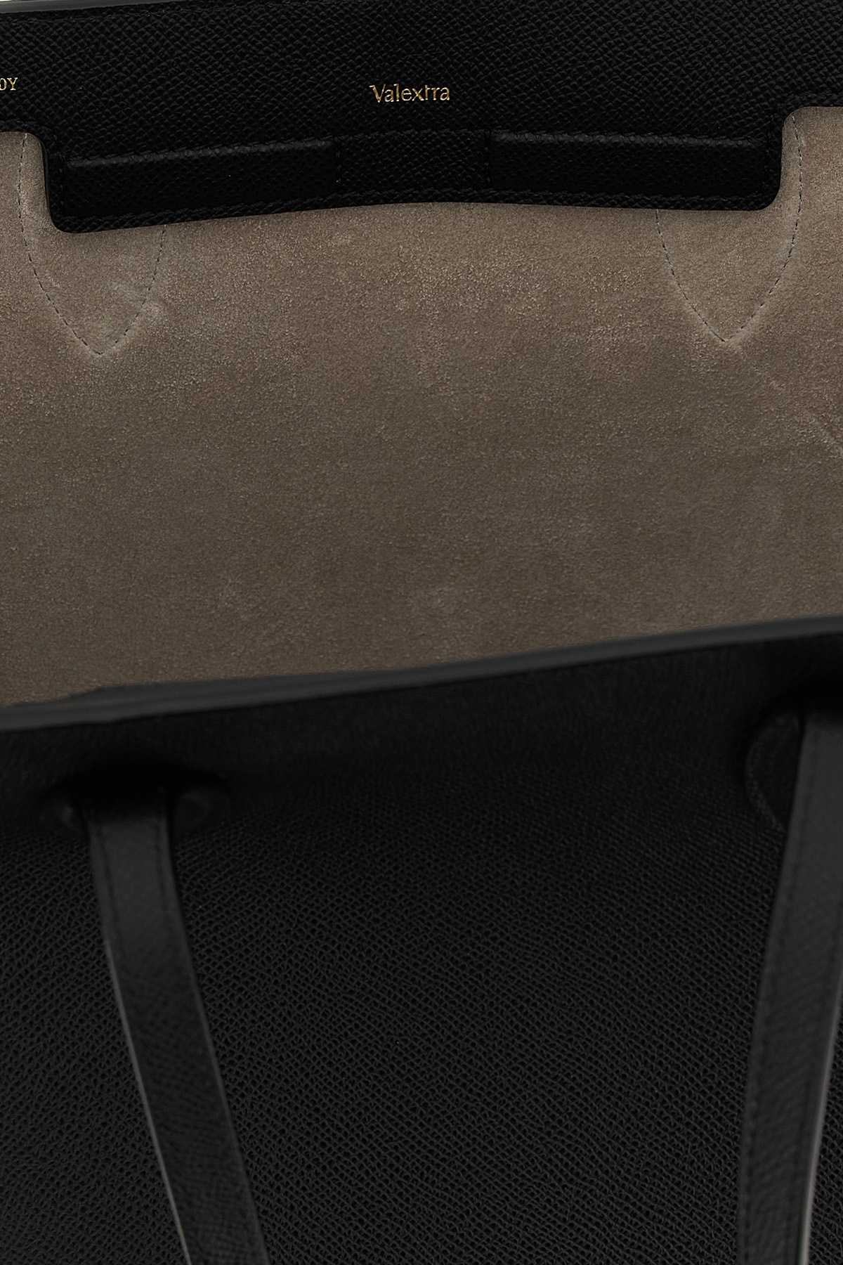 Valextra Medium Vivi Leather Tote Bag In Black