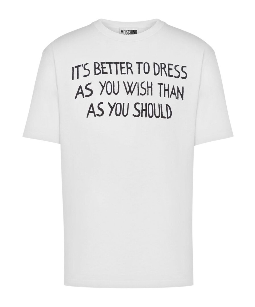 Moschino T-shirt With Lettering Print In White