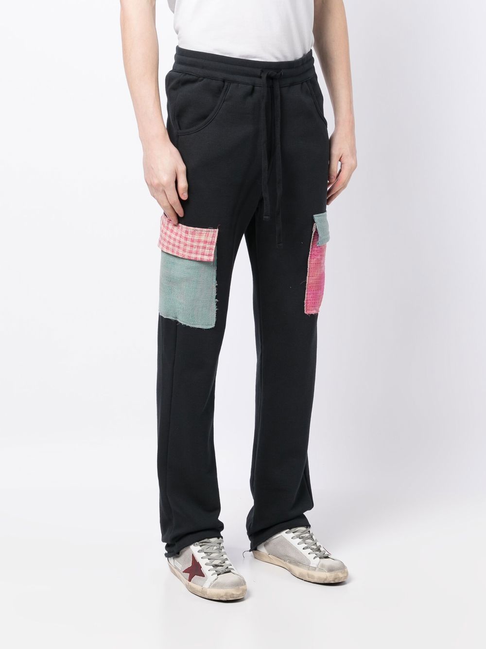 Alchemist Flap-pockets Cotton Track Pants In Black