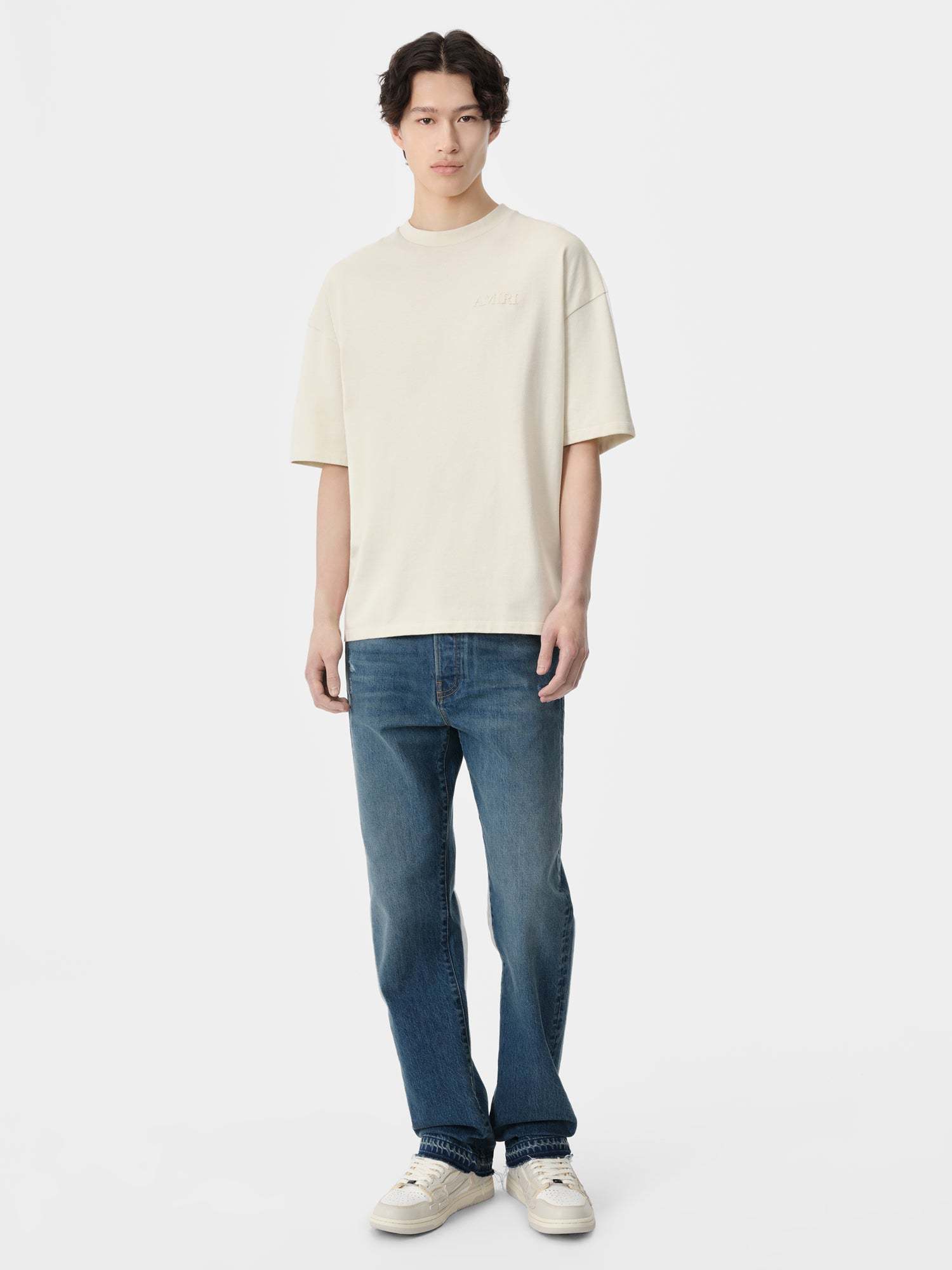 Amiri Logo-embroidered Cotton T-shirt In White