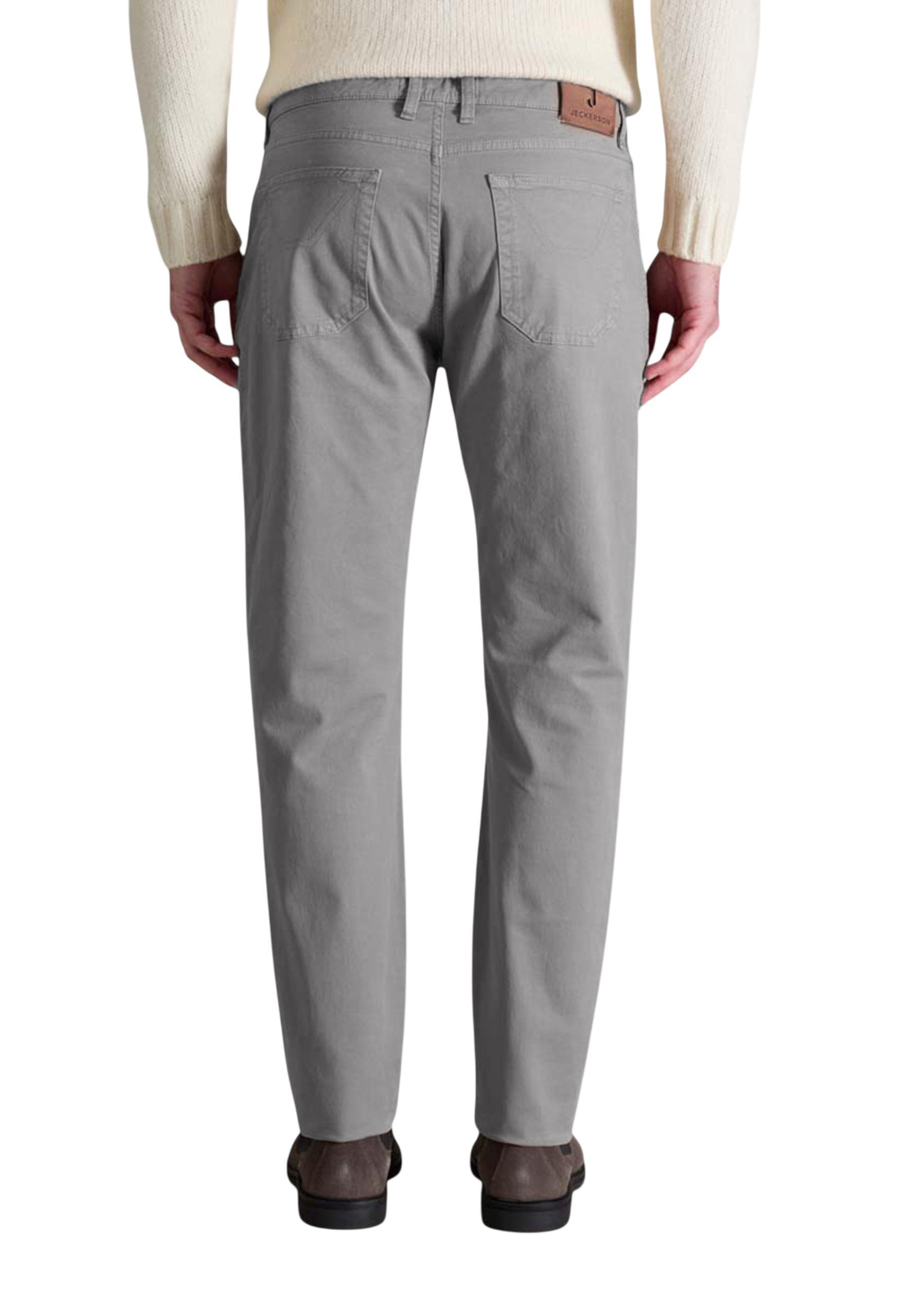 Jeckerson Casual Pants With Belt Loops In Gray