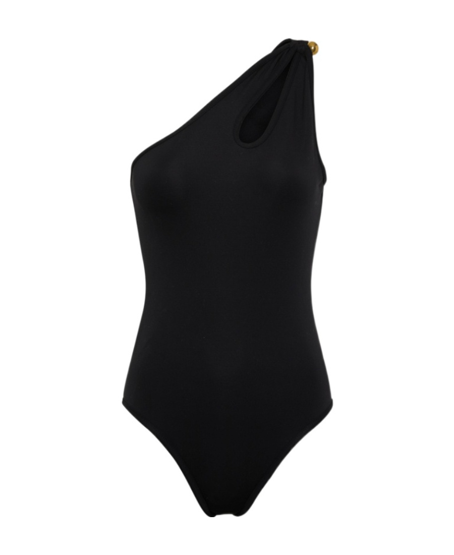 Bottega Veneta Cutout One-shoulder One-piece Swimsuit In Black