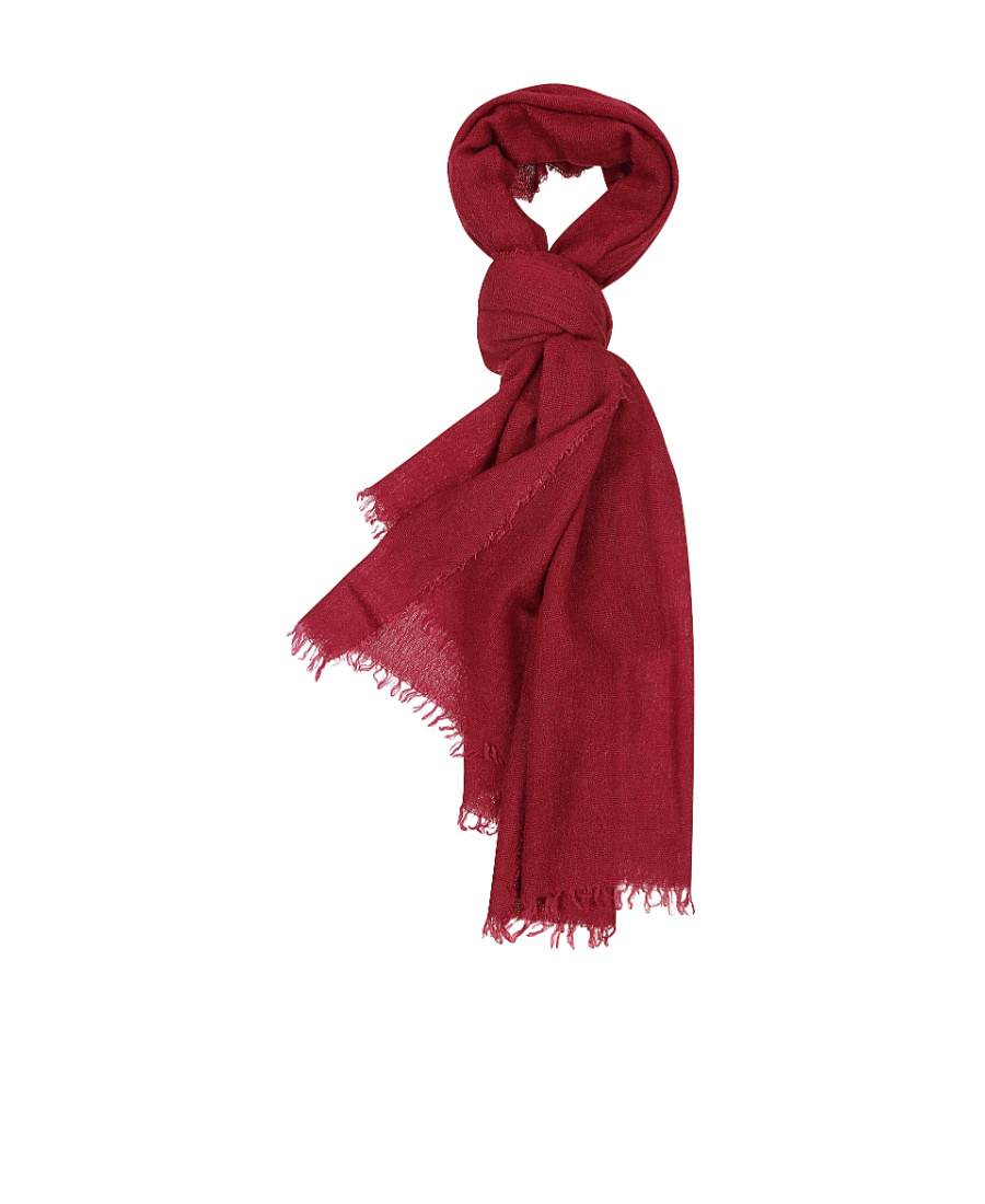 Faliero Sarti Wool Scarf And Fringes In Red