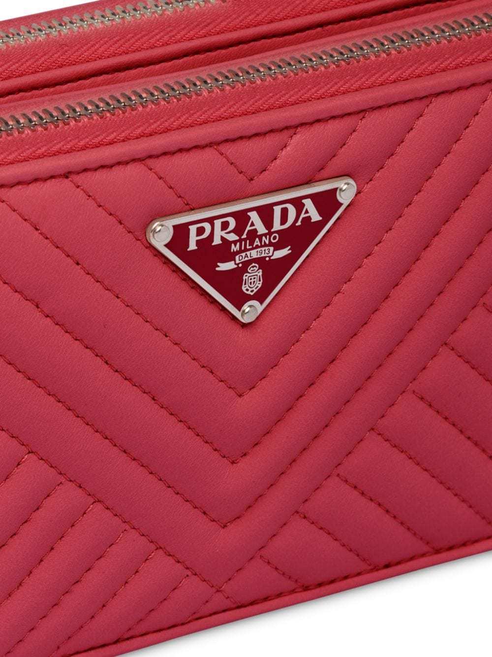 Prada Logo Mini Bag In Red