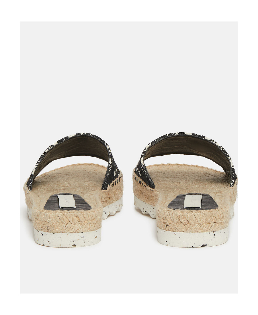 Stella Mccartney Gaia Moth Espadrille Slides In Nude