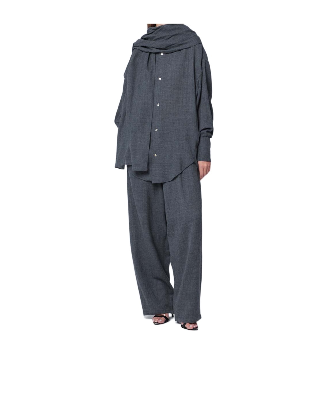 Darkpark Wide-leg Casual Trousers In Black
