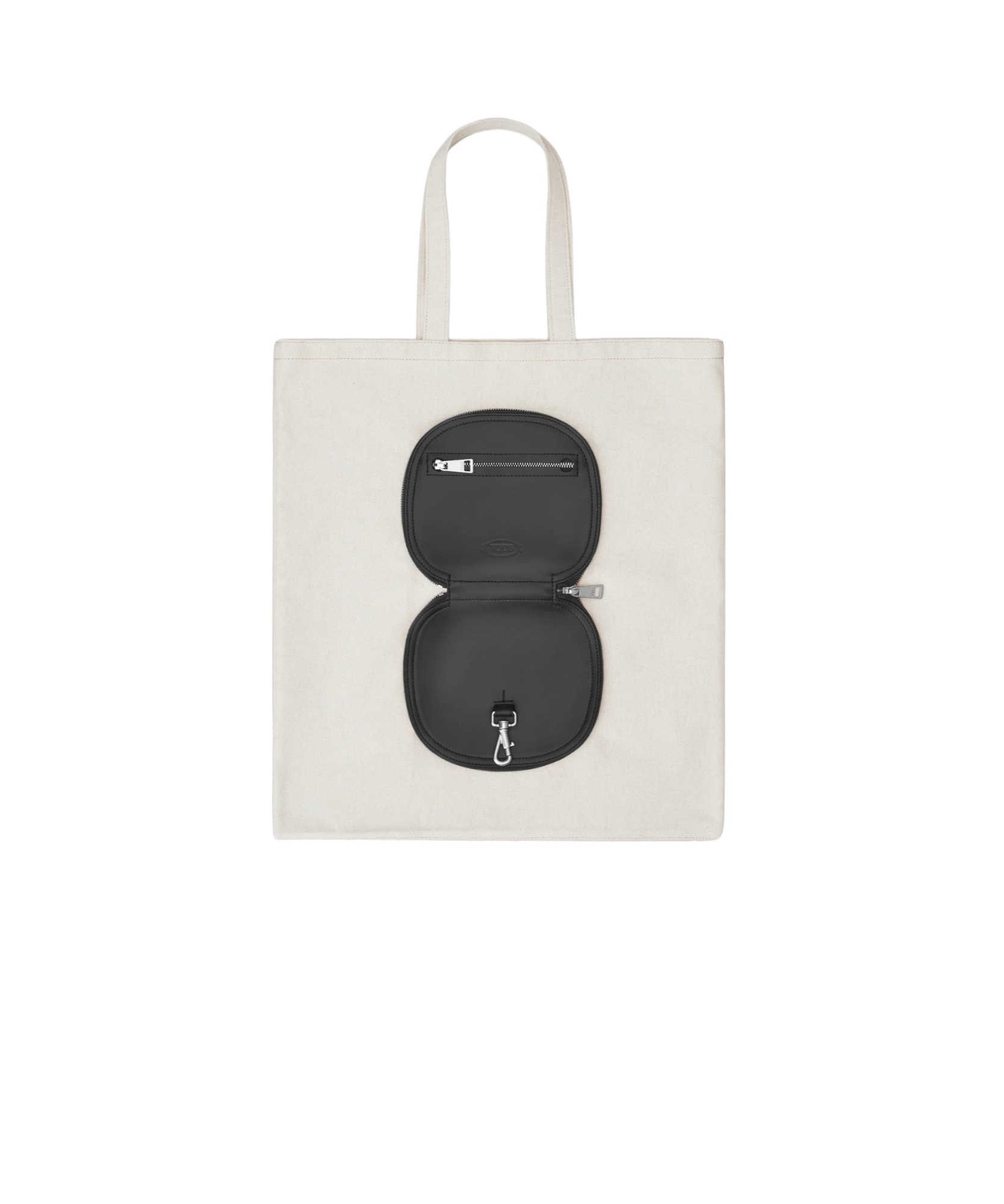 Tod's Canvas And Leather Folding Bag In Black