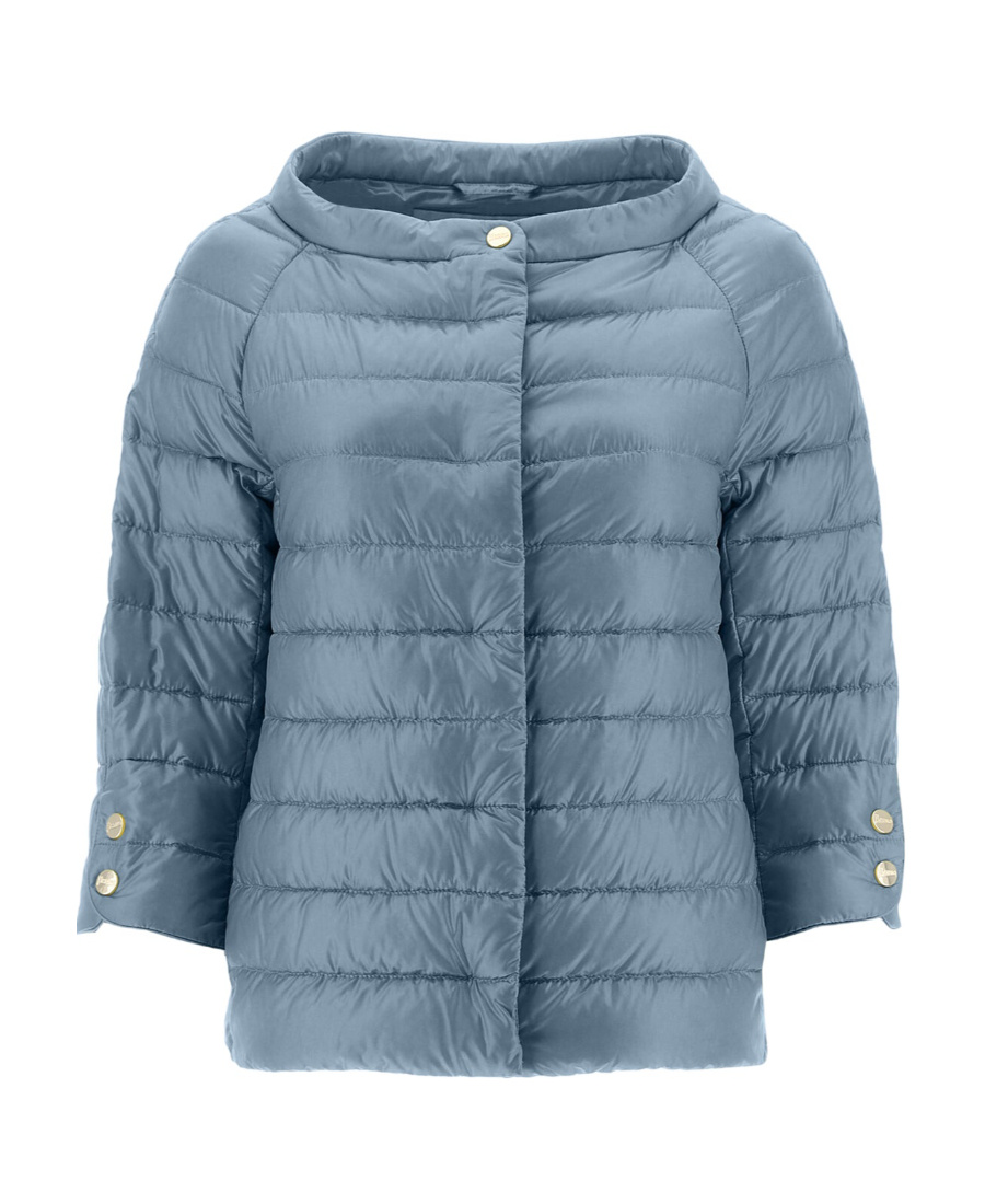 Herno Petal Sleeve Jacket In Blue