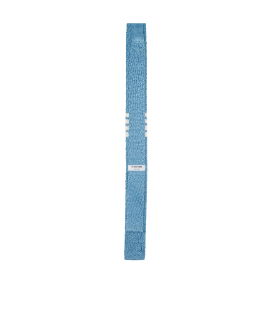 Thom Browne 4-bar Silk Tie In Blue