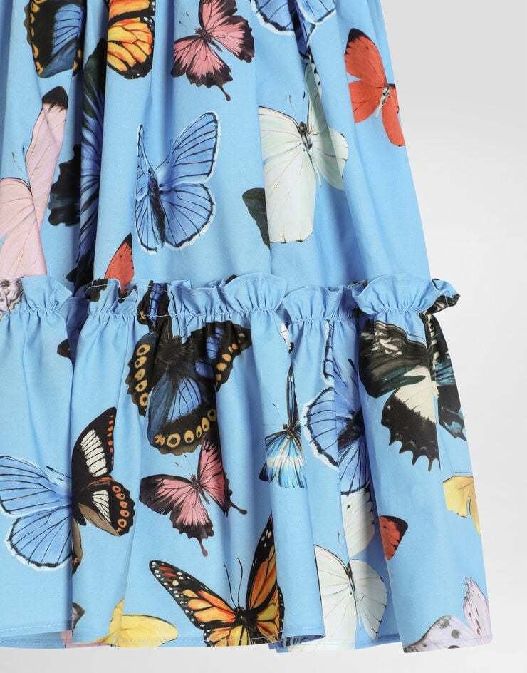 Dolce & Gabbana Printed Skirt In Blue