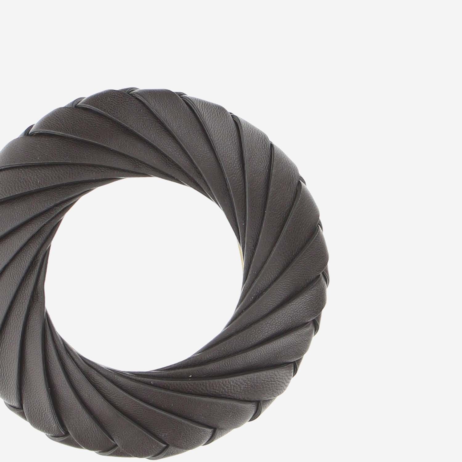 Bottega Veneta Intrecciato Leather Bracelet In Black