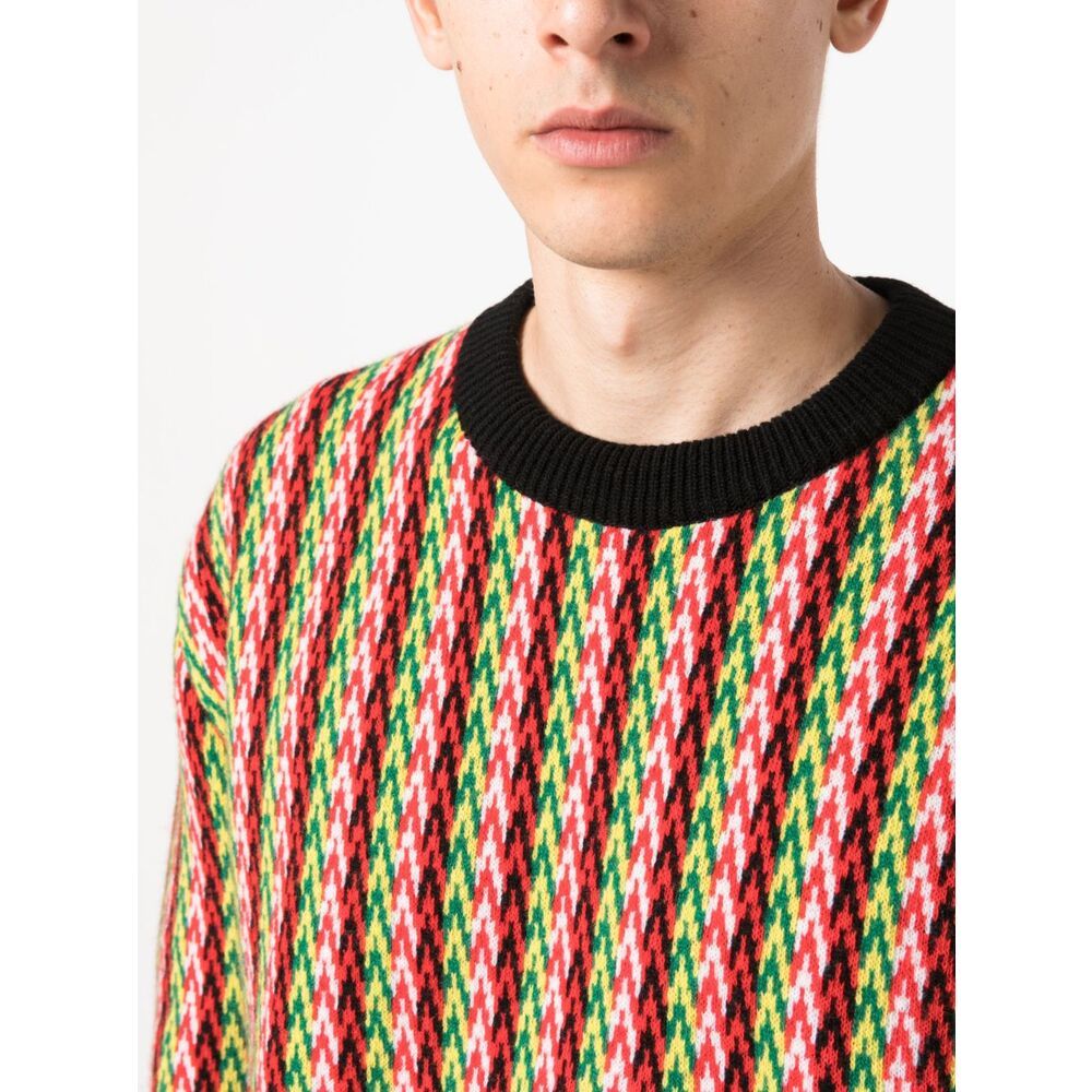 Shop Lanvin Chevron-motif Jumper In Brown