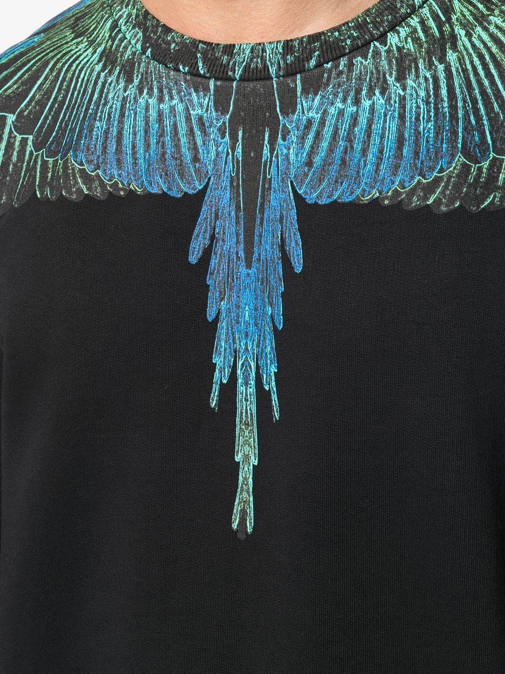 Marcelo Burlon County Of Milan Wings Print Sweatshirt In Black
