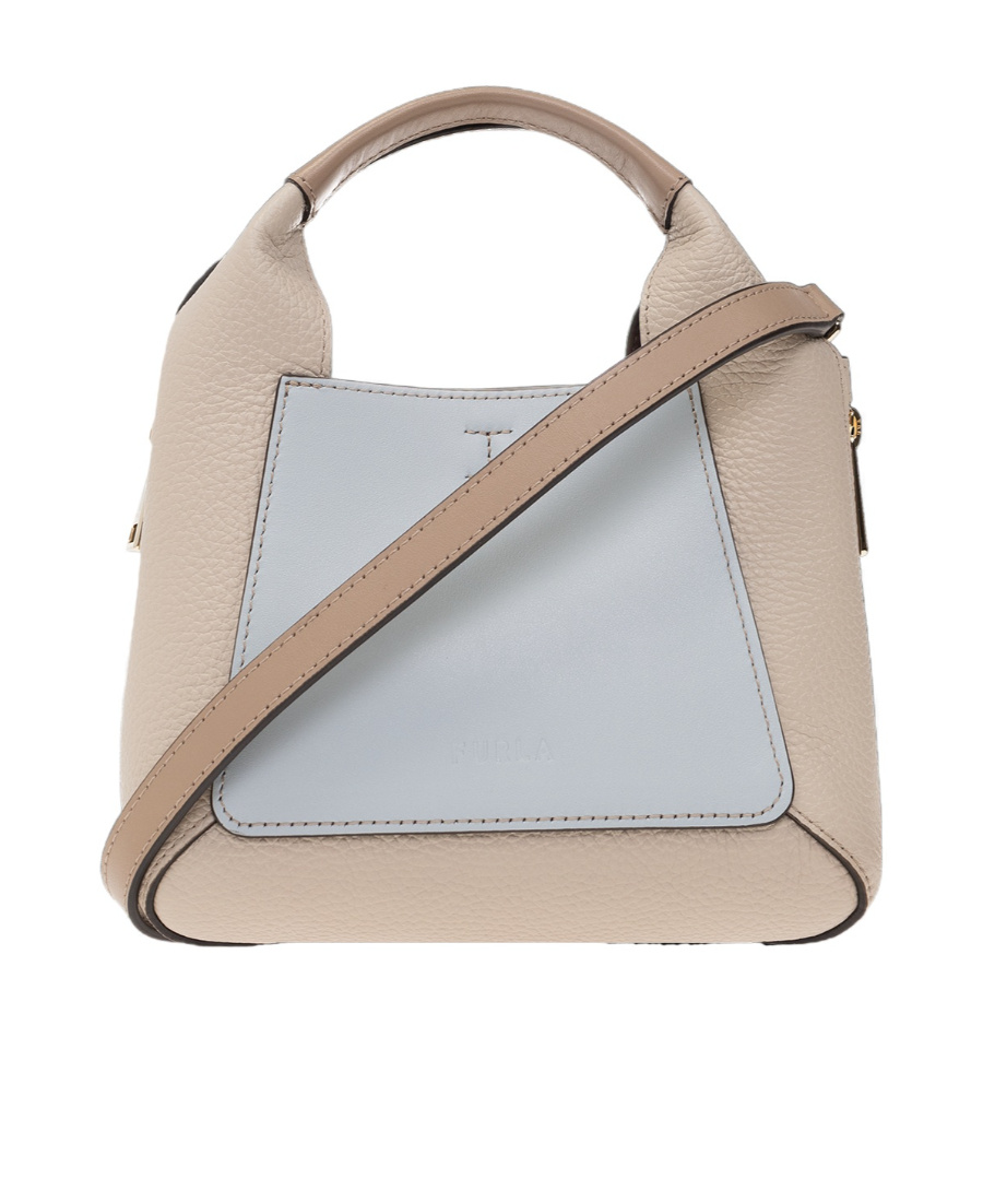 Furla Logo Shoulder Bag In Nude