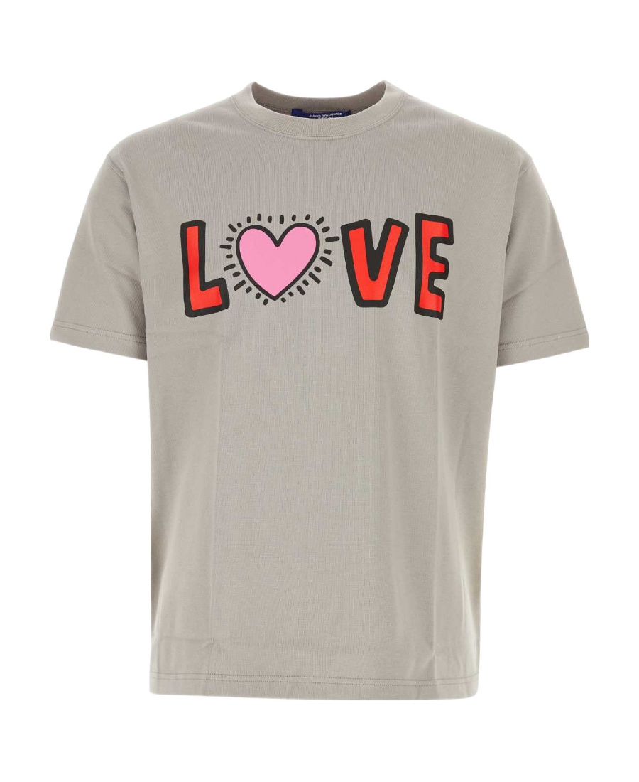 Junya Watanabe T-shirt With Round Neck And Short Sleeves In Gray