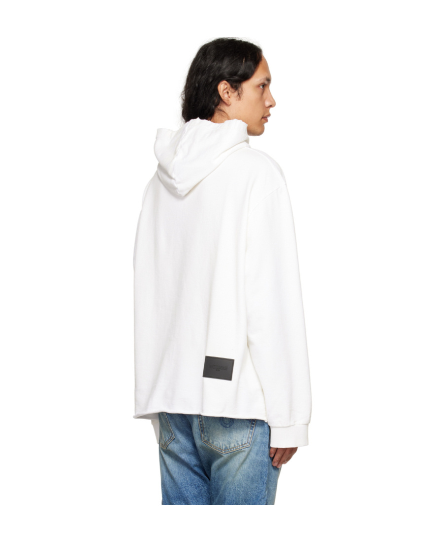 We11 Done Make Old Hooded Sweaters With Logos In White