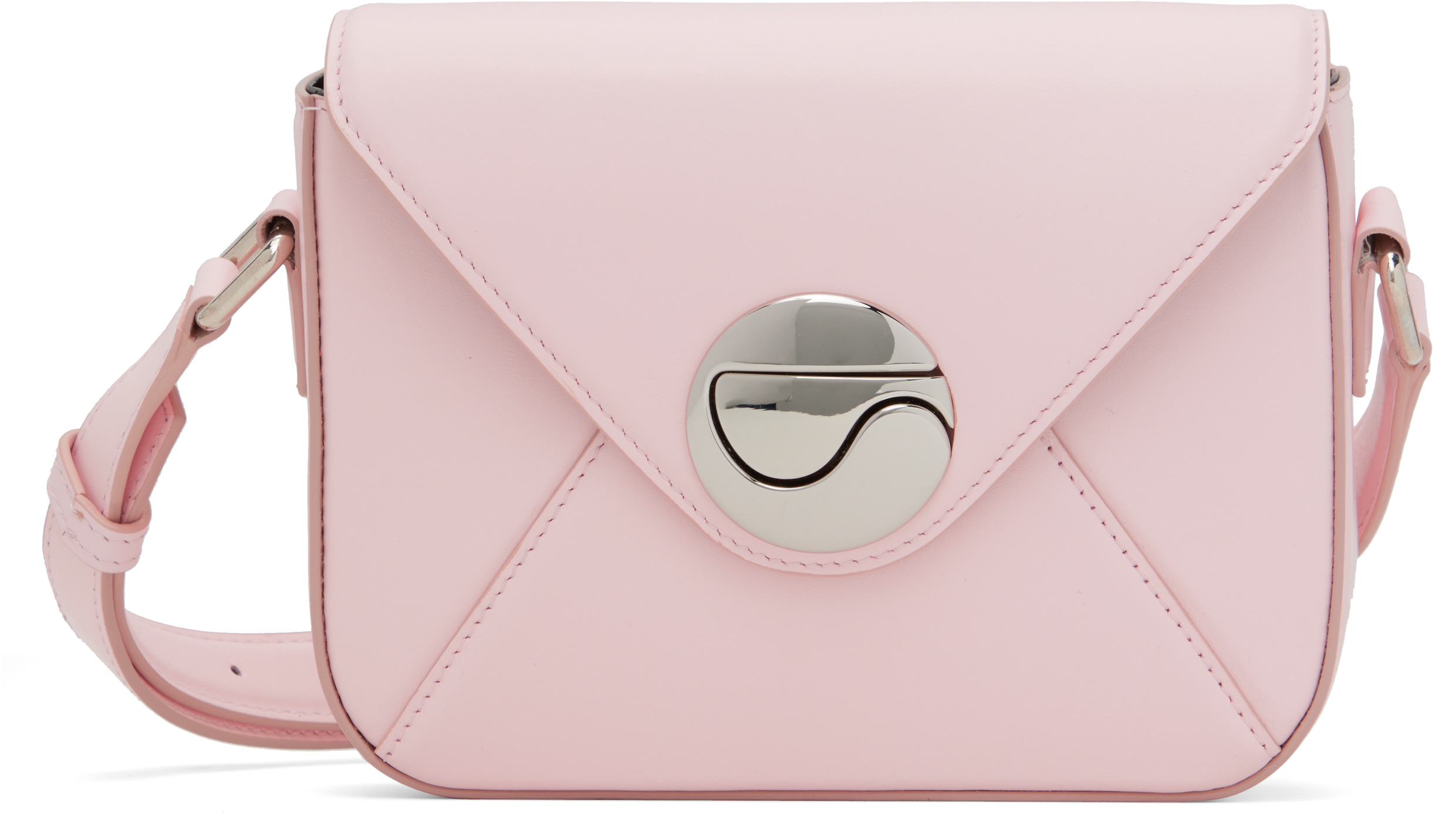 Coperni Light Pink Shoulder Bag With Clasp Fastening And Adjustable Strap In Pink