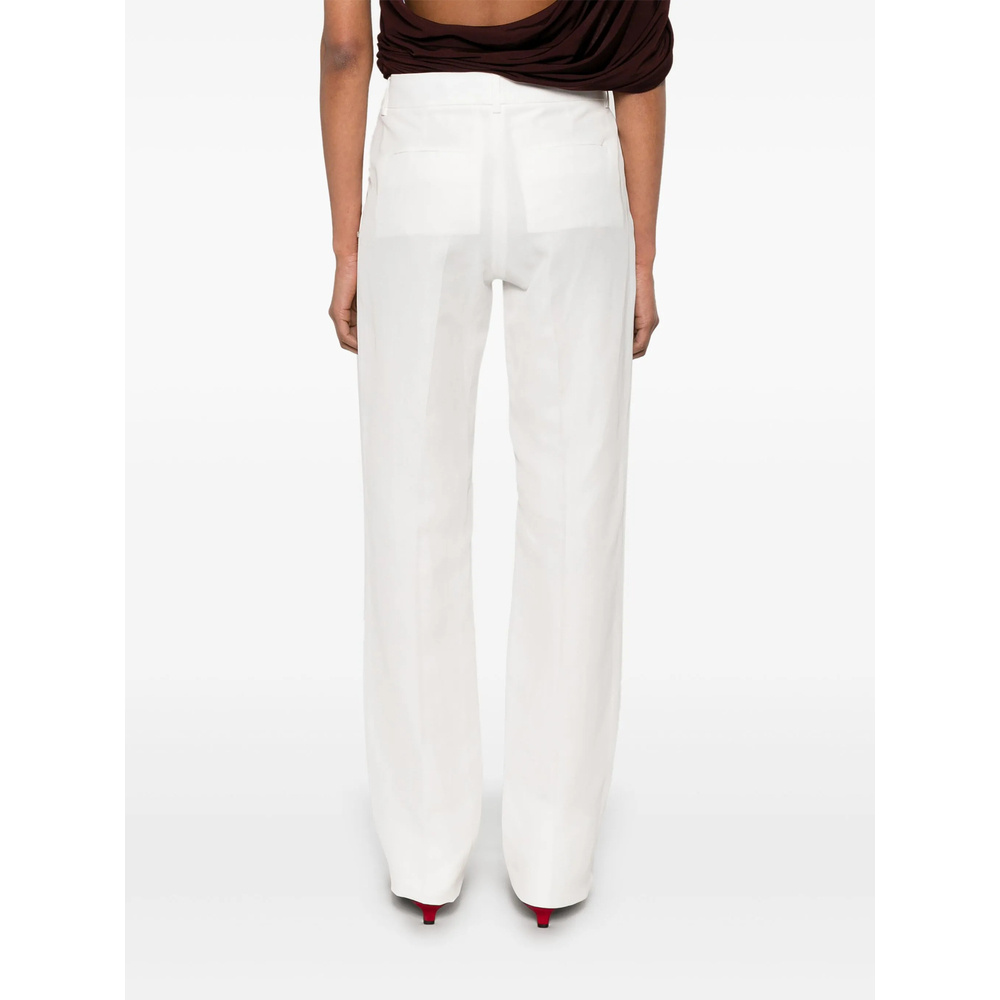 Sportmax Belt Loops Slacks In White