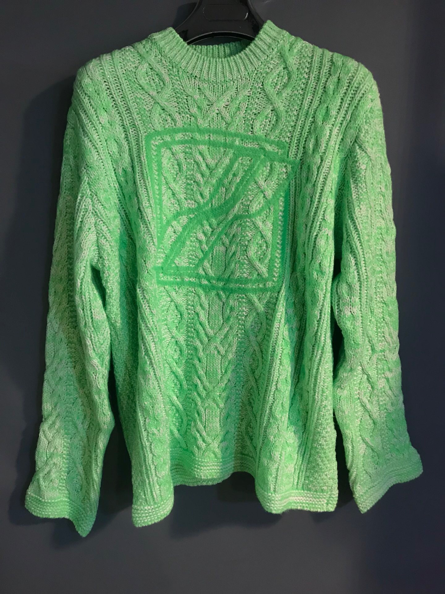 We11 Done Jacquard Sweater In Green