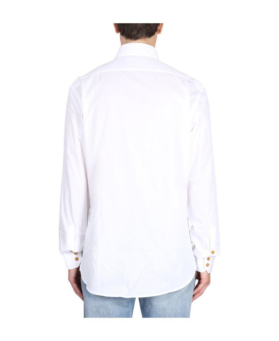 Vivienne Westwood Embroidery Orb Buttoned Shirt In White