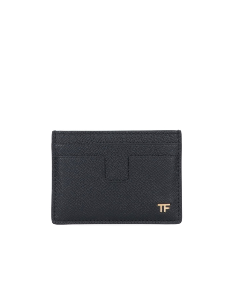 Tom Ford Grained Leather Small Classic Card Holder Accessories In Black