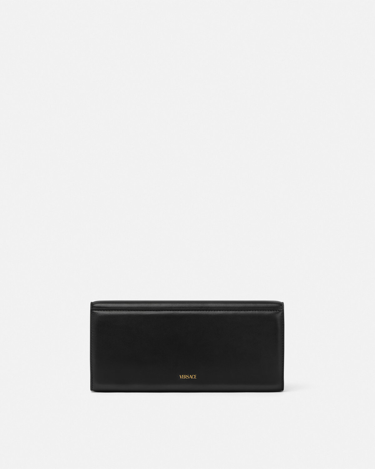 Versace Medusa-plaque Calfskin Shoulder Bag In Black