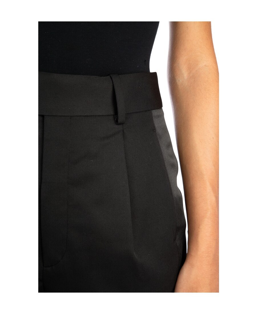 Saint Laurent High-waisted Tailored Trousers In Black