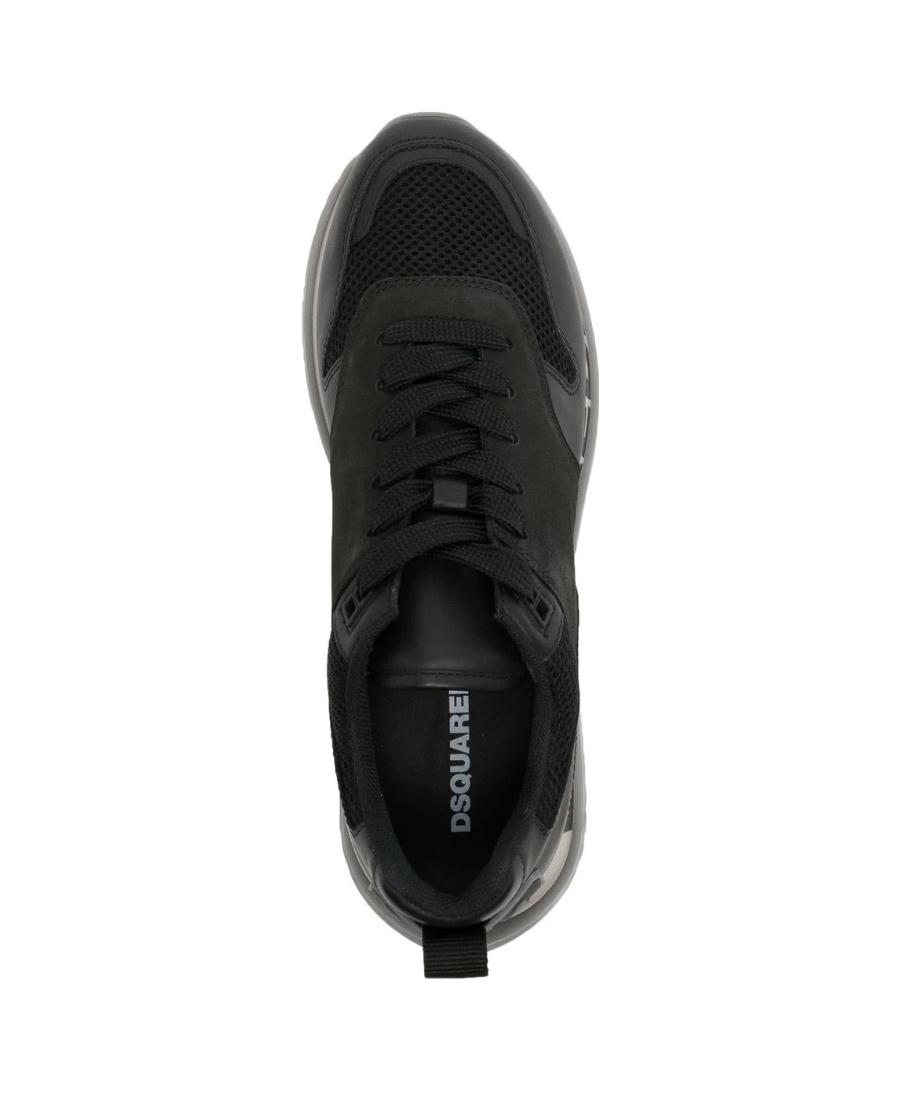 Dsquared2 Logo Platform Low-top Sneakers In Black