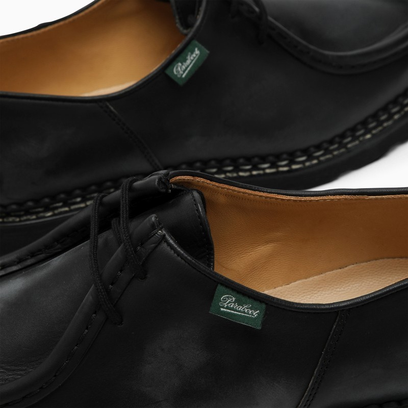 Paraboot Michael Smooth Leather Derbies Shoes In Black