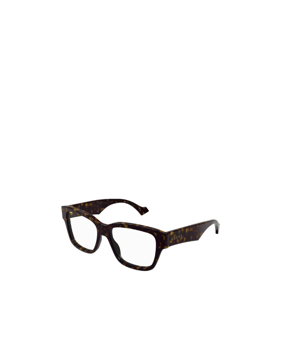 Gucci Rectangular-frame Logo-engraved Glasses In Black