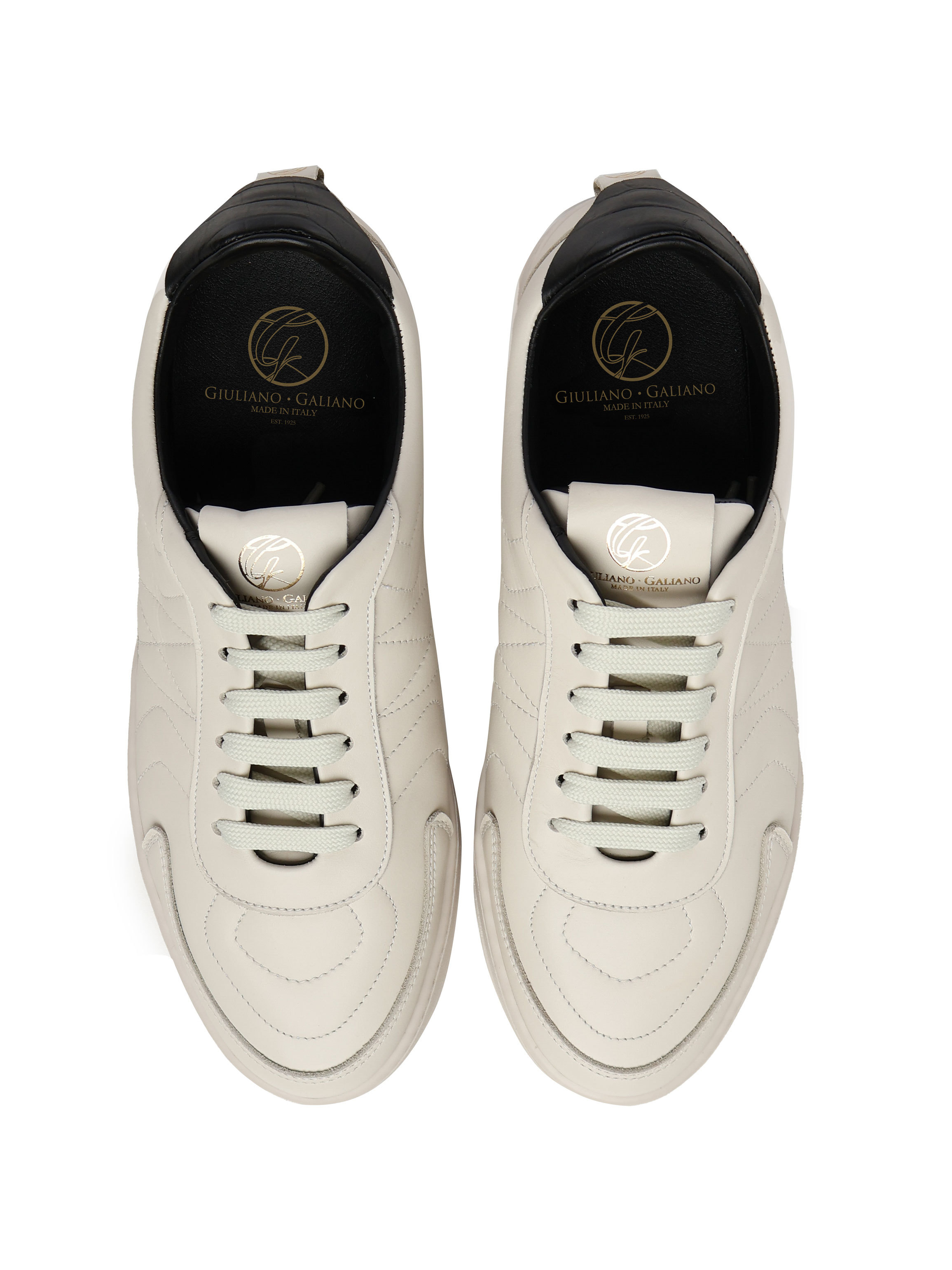 Giuliano Galiano Round Head Low-cut Sneakers In Nude