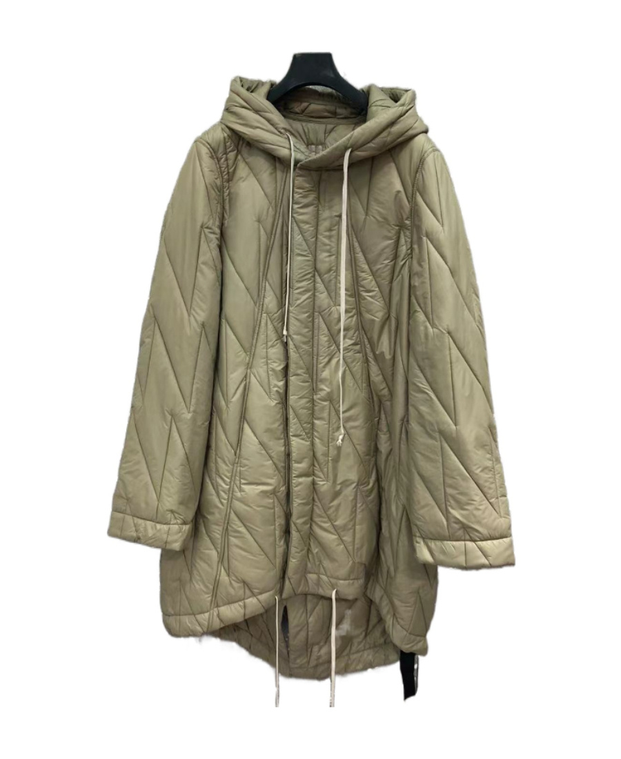 Rick Owens Drkshdw Fishtail Parker Coat In Green