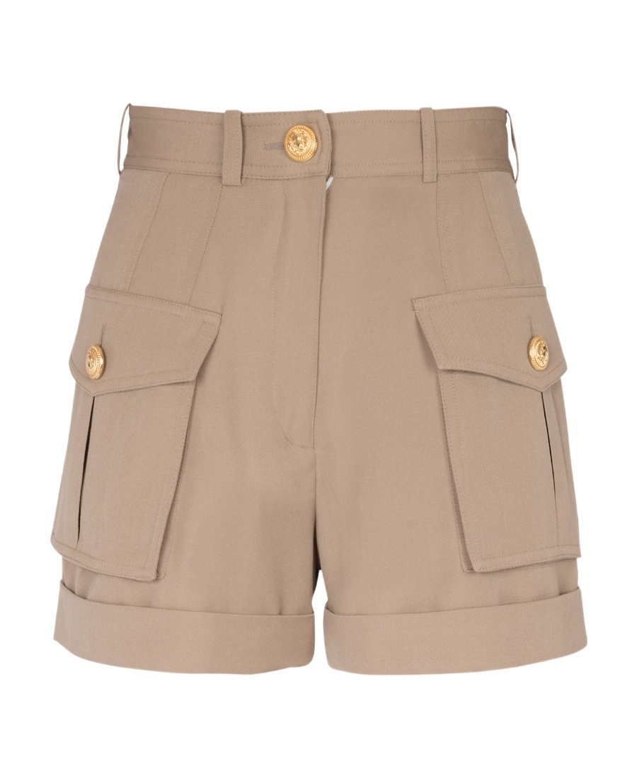 BALMAIN GRAIN DE POUDRE CARGO SHORTS