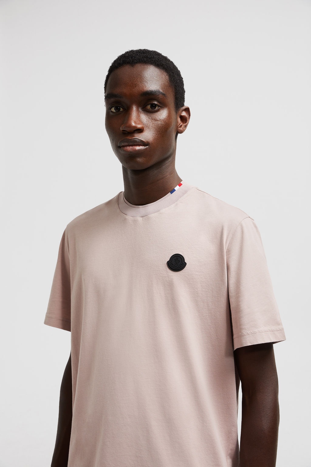Moncler Logo-patch T-shirt In Nude