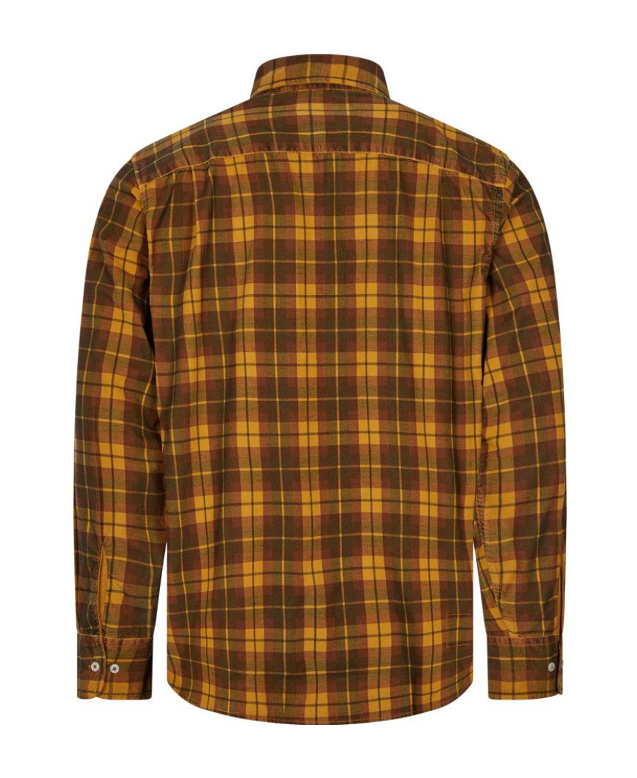 Universal Works Cord Check Shirt In Brown