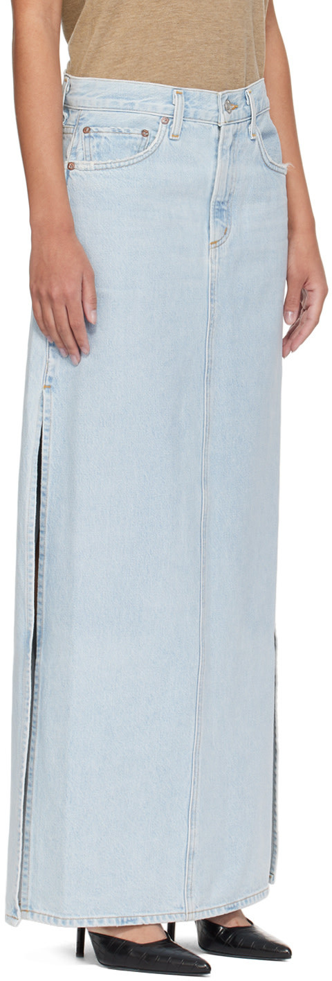 Shop Agolde Astrid Denim Maxi Skirt