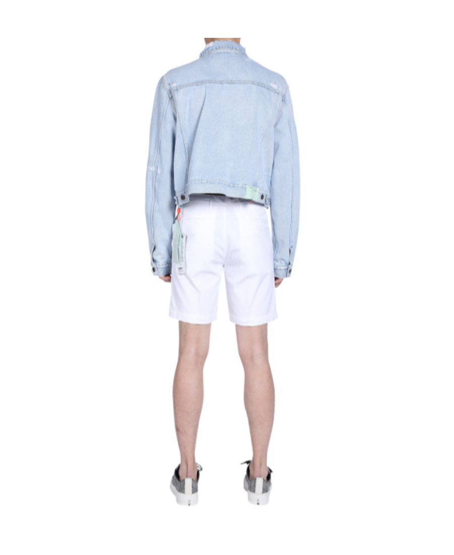Off-white Label Denim Jacket In Blue