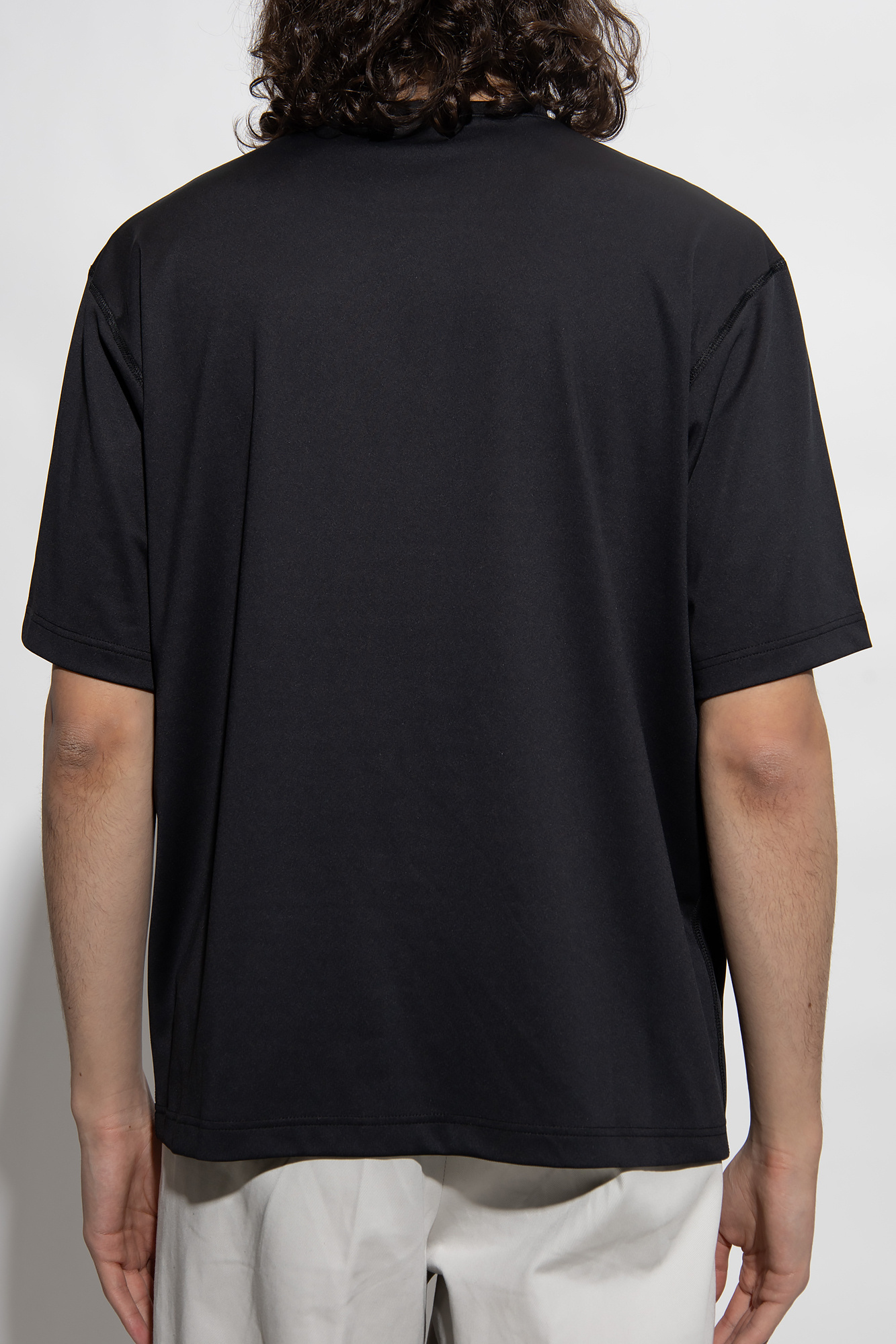 Jil Sander Technical Fabric Crew-neck T-shirt In Black
