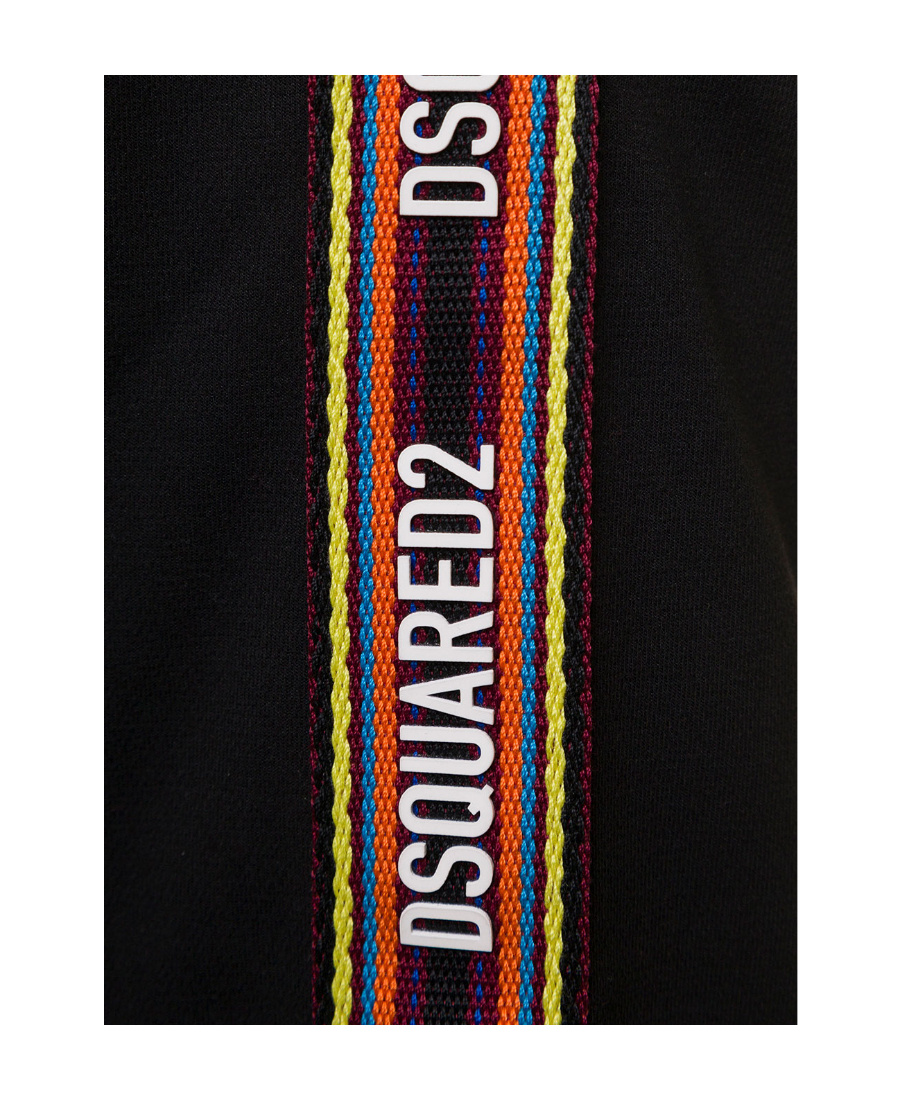 Dsquared2 Embroidered-logo Zip-up Sweatshirt In Black